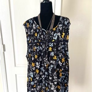 Lane Bryant Womens 28 Floral Blouse